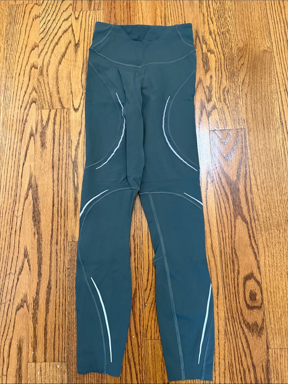 Lululemon performance leggings with reflective detail